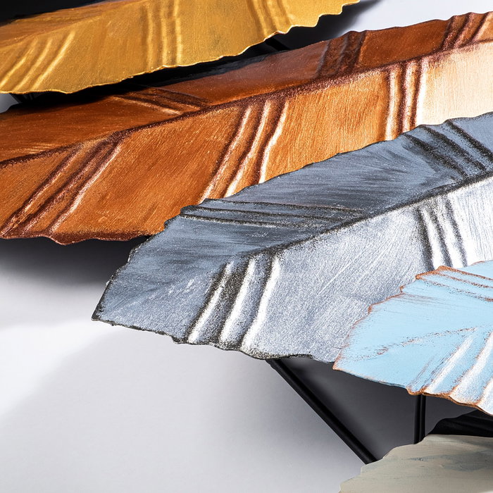 Wallity Hornbeam 4 Escultura de Pared de Metal Multicolor